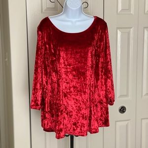 Westport 1962 • Red Crushed Velvet Top